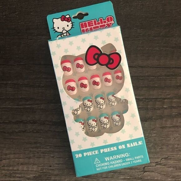 HELLO Kitty 20 piece Press On Nails - Picture 1 of 4